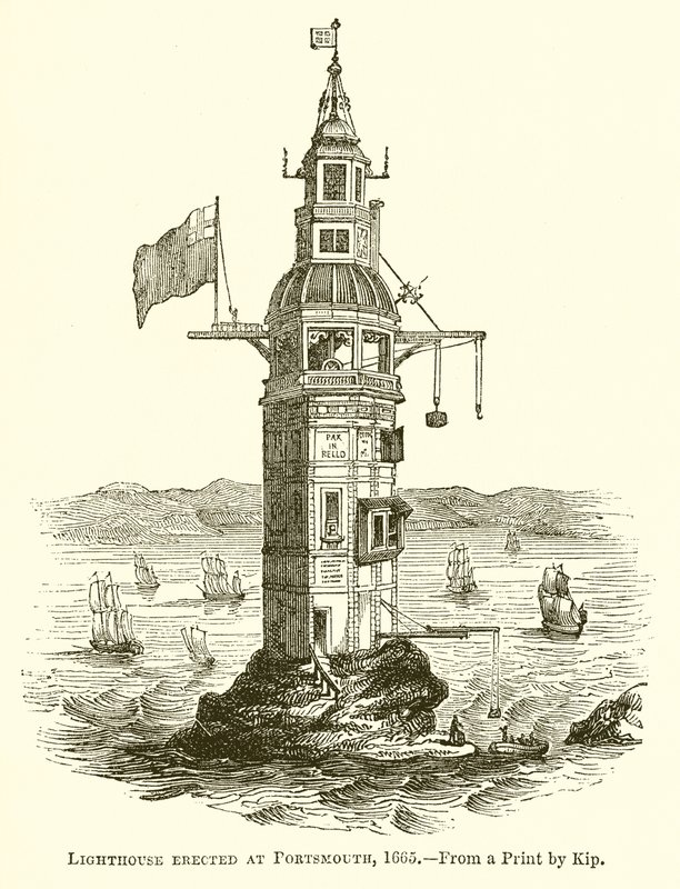 Leuchtturm in Portsmouth, 1665 errichtet von English School