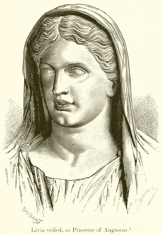 Livia verschleiert, als Priesterin des Augustus von English School