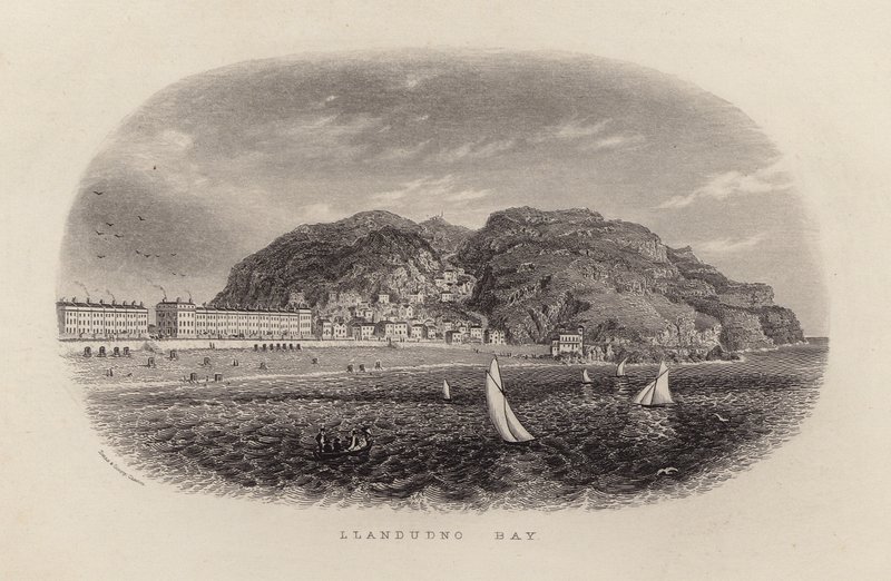 Llandudno Bucht (Stich) von English School
