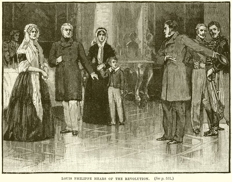 Louis Philippe erfährt von der Revolution von English School