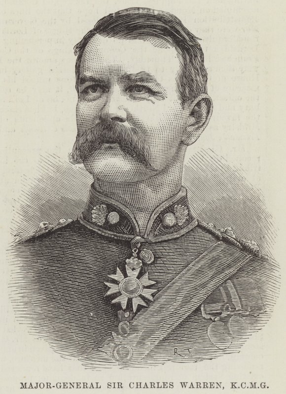 Generalmajor Sir Charles Warren, KCMG (Gravur) von English School