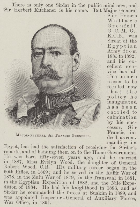 Generalmajor Sir Francis Grenfell (Gravur) von English School