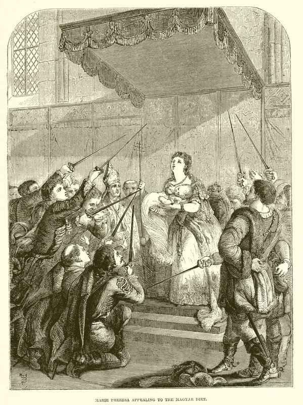 Maria Theresia appelliert an den ungarischen Reichstag von English School