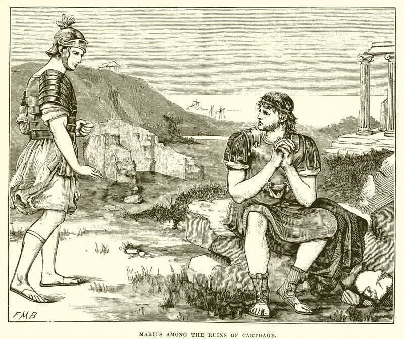 Marius unter den Ruinen von Karthago von English School