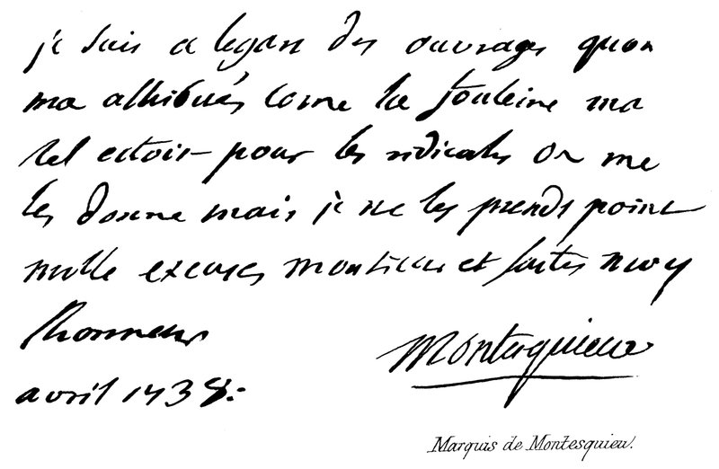 Marquis de Montesquieu von English School