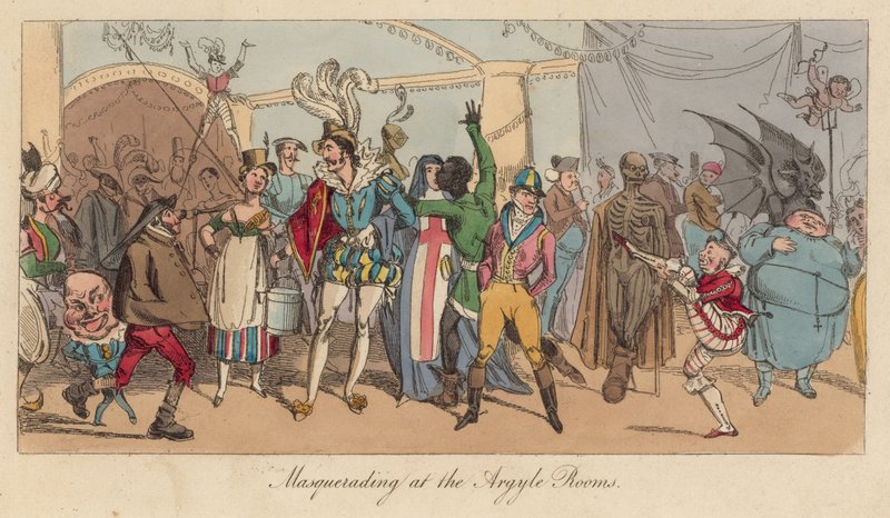Maskerade in den Argyle Rooms von English School