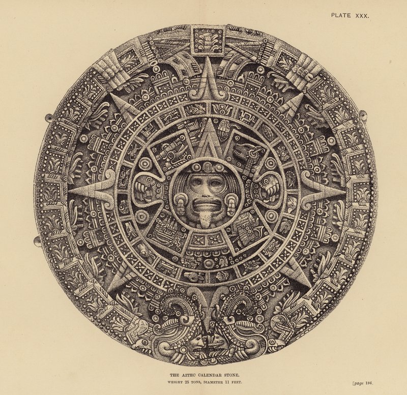 Der Azteken-Kalenderstein von English School