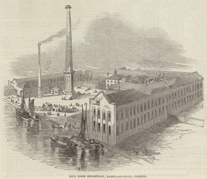 Mill Bank Depository, Ranelagh-Road, Pimlico (Stich) von English School