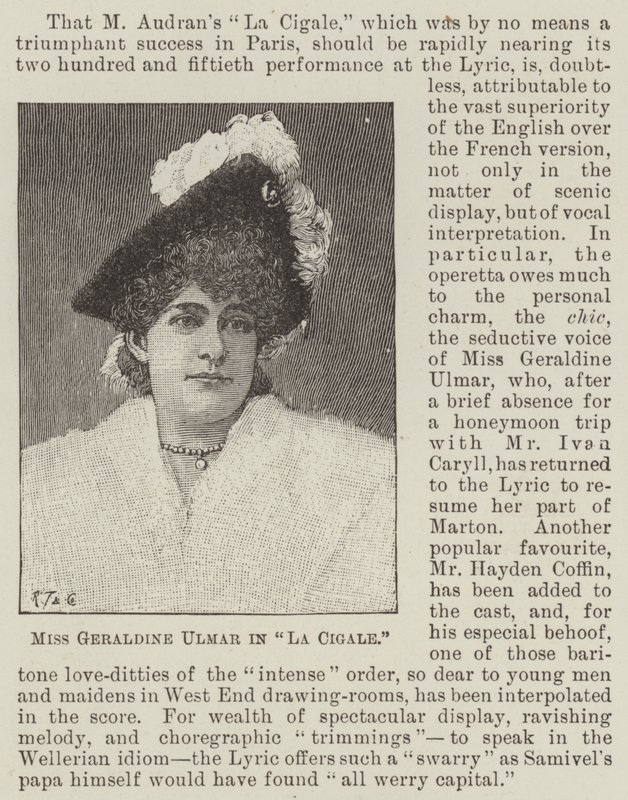 Miss Geraldine Ulmer in "La Cigale" von English School