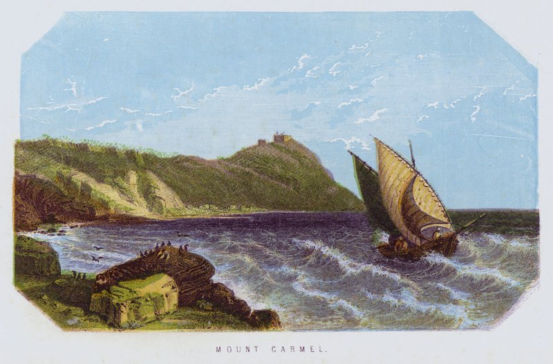 Berg Karmel (Farblithografie) von English School