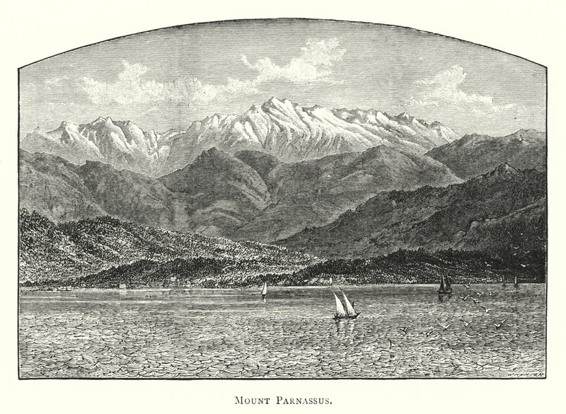 Berg Parnassus (Gravur) von English School