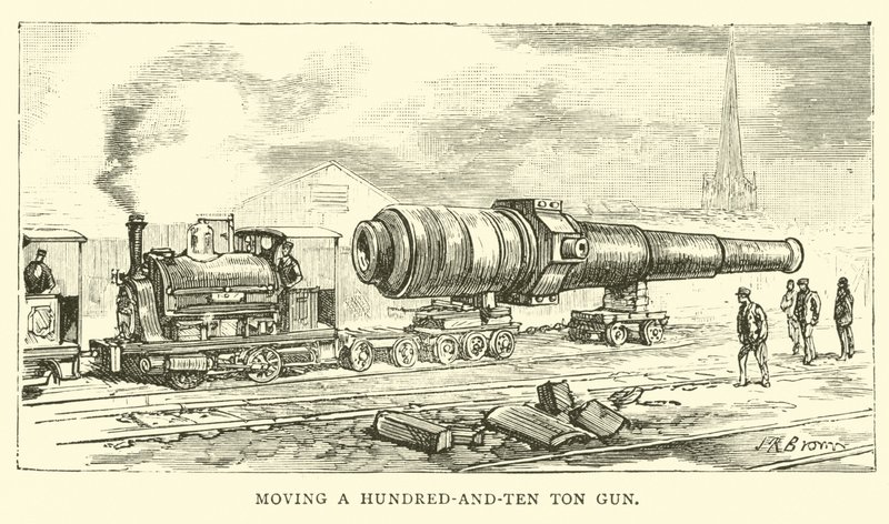 Bewegung einer 110-Tonnen-Kanone von English School