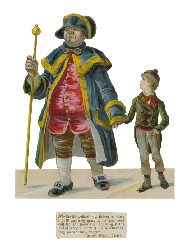 Mr. Bumble und Oliver Twist von English School