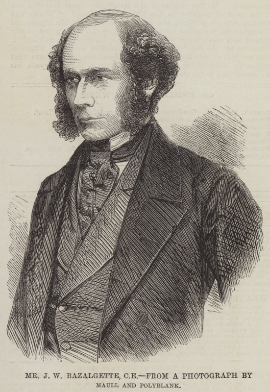 Mr. J. W. Bazalgette, CE (Gravur) von English School