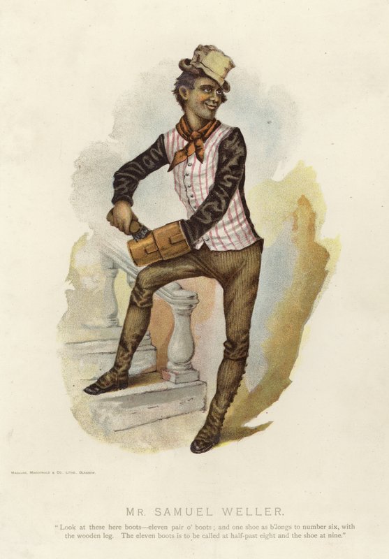 Herr Samuel Weller aus Pickwick Papers von English School