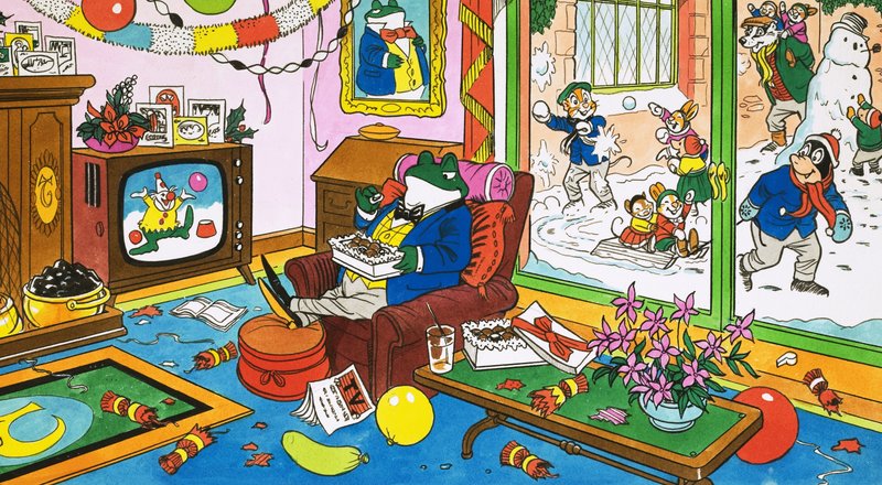 Herr Kröte schaut Farbfernsehen von English School