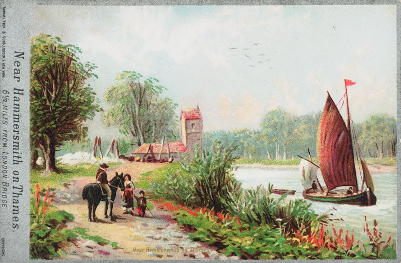 In der Nähe von Hammersmith am Fluss Themse von English School