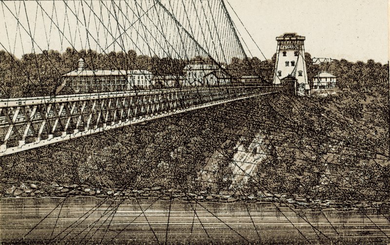Neue Hängebrücke von English School