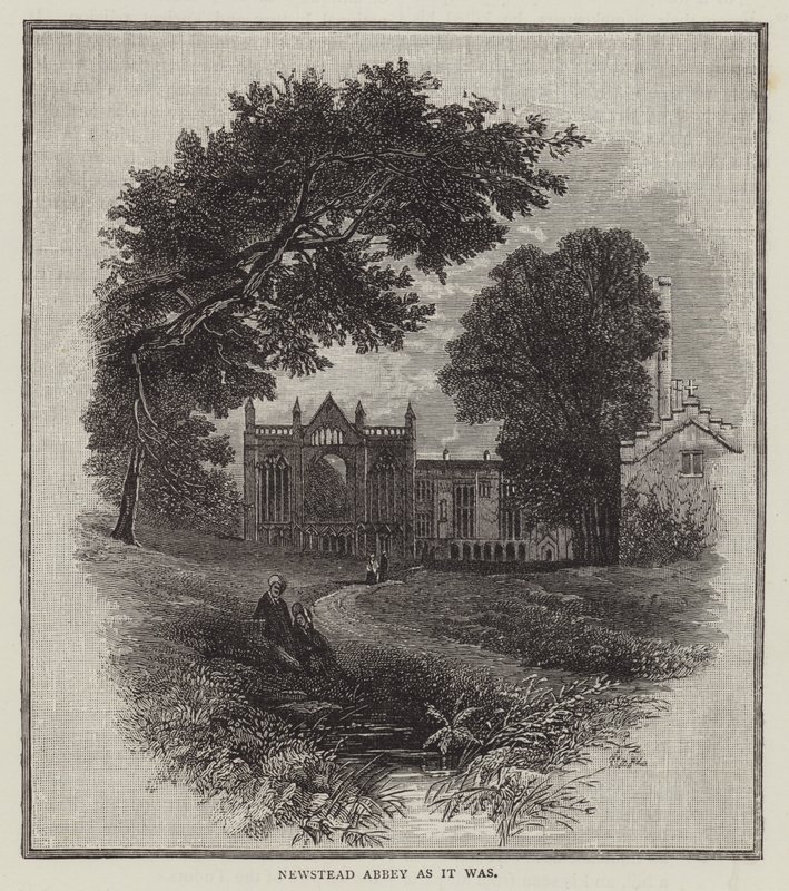 Newstead Abbey wie es war von English School