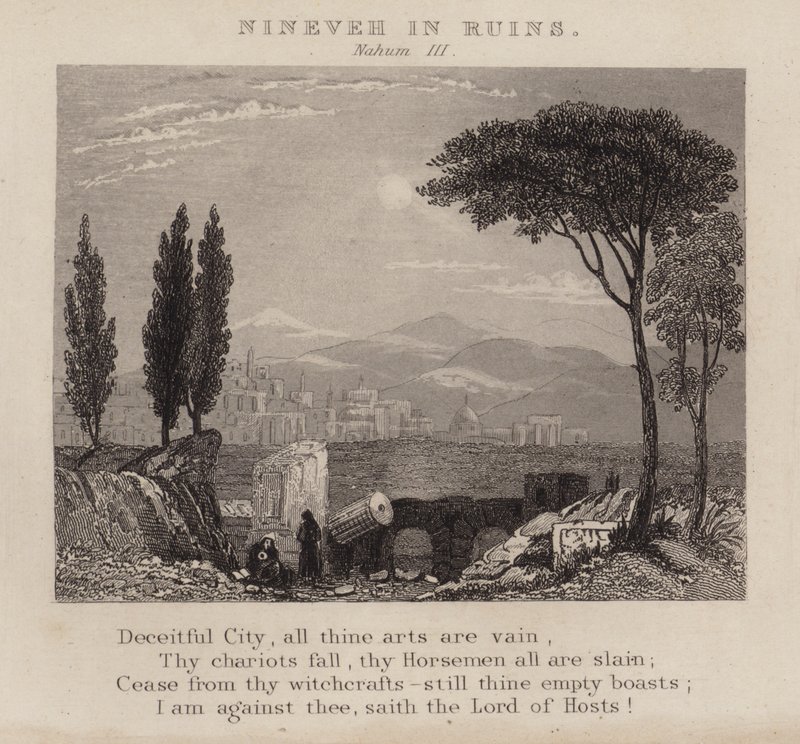 Ninive in Trümmern, Nahum III von English School
