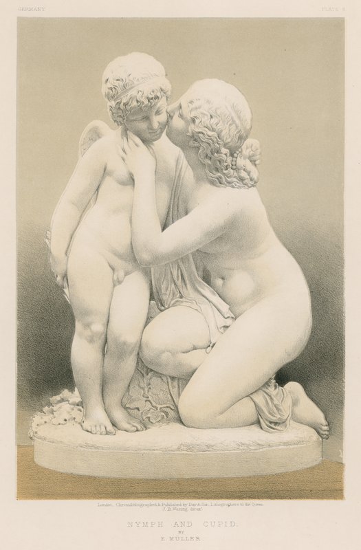Nymphe und Amor von E. Müller von English School