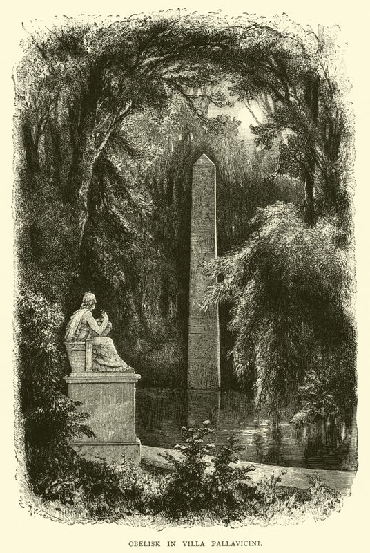 Obelisk in der Villa Pallavicini von English School
