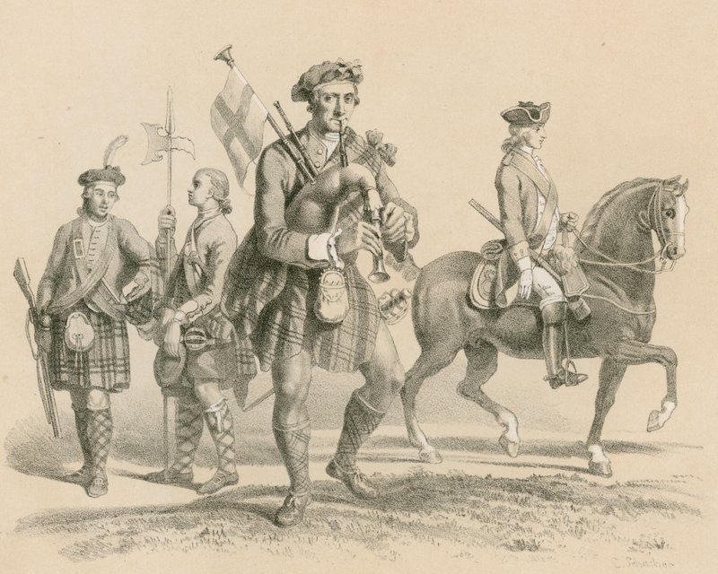 Alte Highland Brigade und Life Guardsman von English School