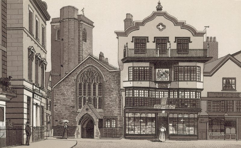 Alte Häuser im Domhof von English School