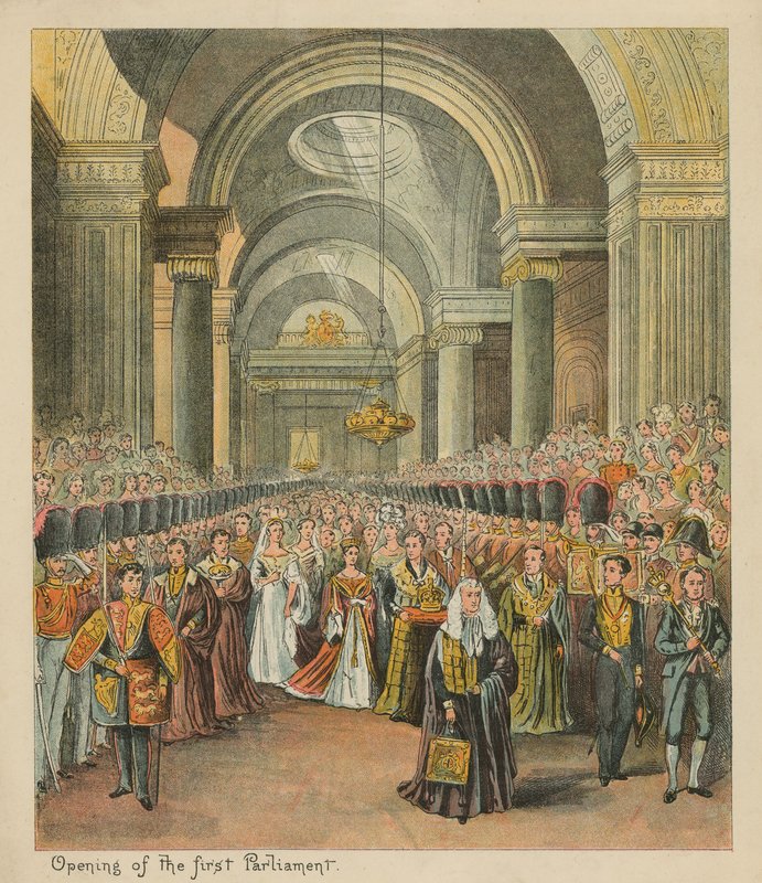 Eröffnung des ersten Parlaments von English School