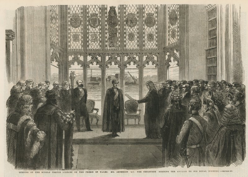 Eröffnung der Middle Temple Bibliothek von English School