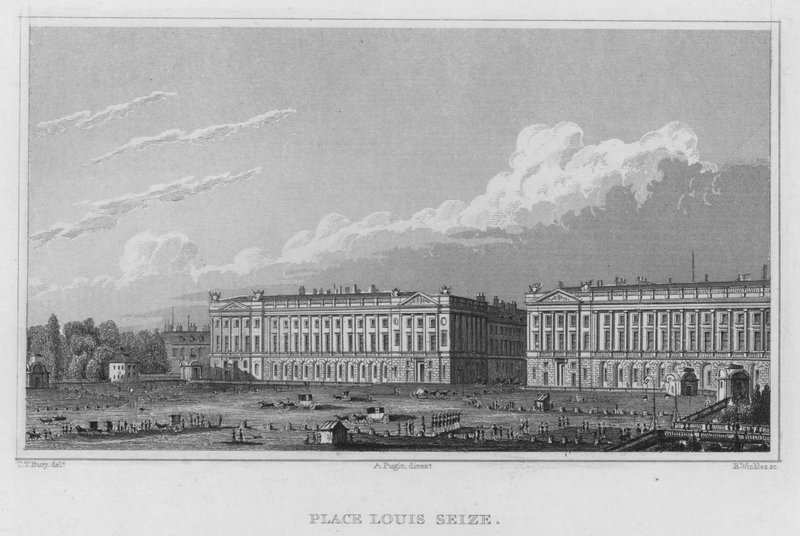 Paris, Place Louis Seize (Gravur) von English School