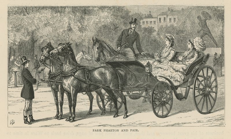 Park-Phaeton und Paar von English School