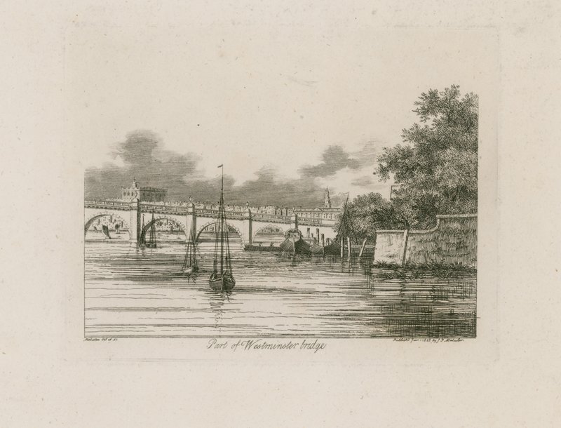 Teil der Westminster-Brücke von English School