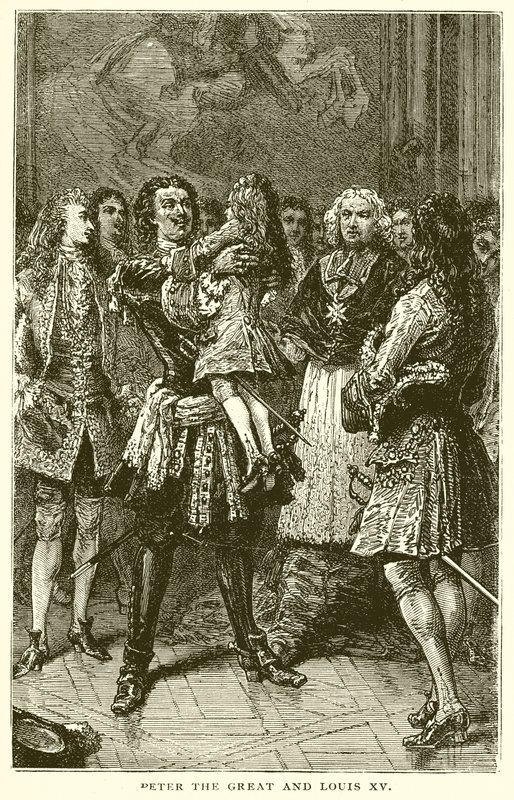 Peter der Große und Ludwig XV. von English School