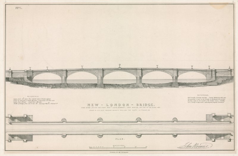 Plan für die neue London Bridge von English School