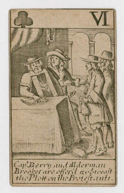 Popish Plot Spielkarte von English School