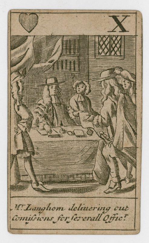 Popish Plot Spielkarte von English School