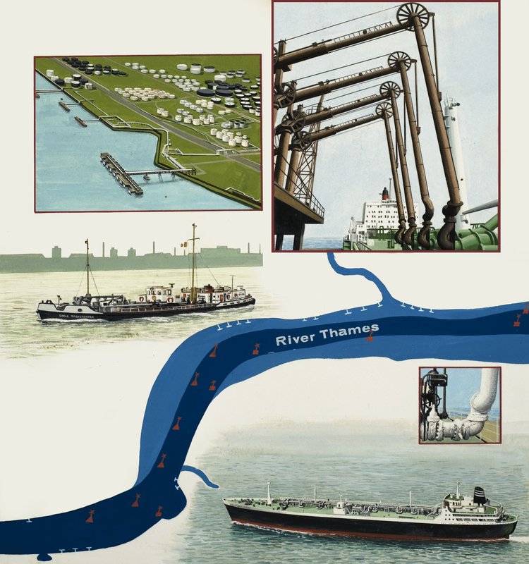 Hafen von London von English School