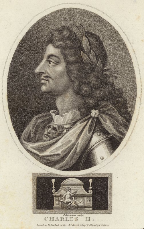 Porträt von Karl II. von England von English School