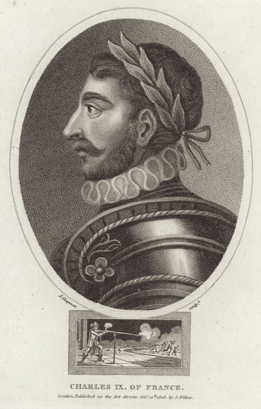 Porträt von Karl IX. von Frankreich von English School
