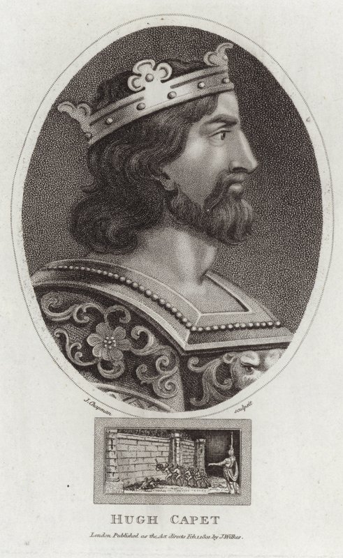 Porträt von Hugo Capet von English School