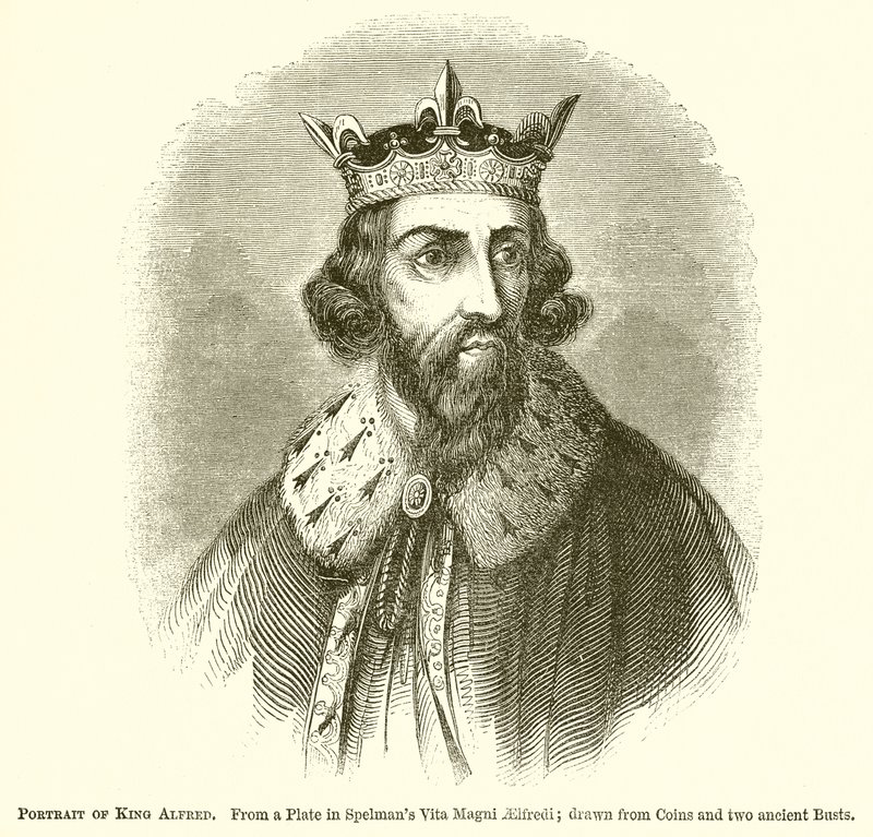Porträt von König Alfred von English School