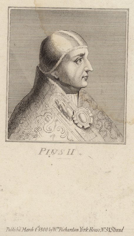 Porträt von Papst Pius II von English School