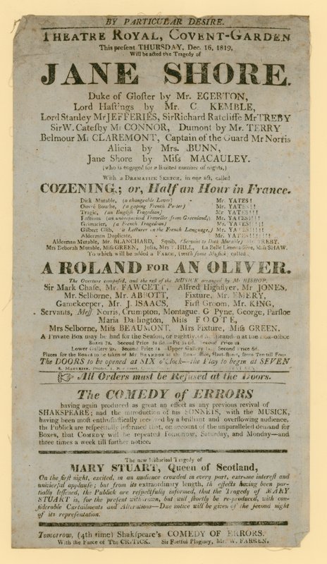 Plakat für Jane Shore von English School