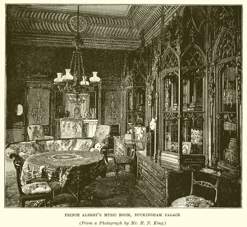 Musikzimmer von Prinz Albert, Buckingham Palace von English School