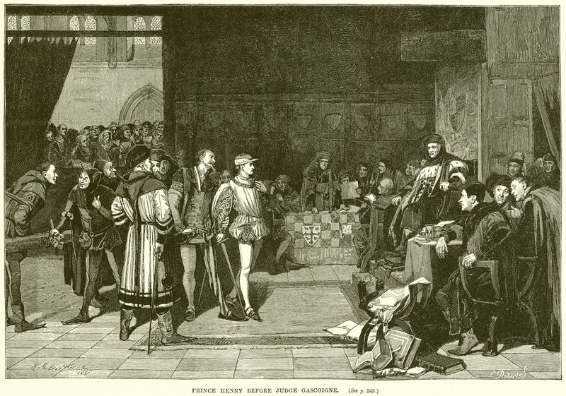 Prinz Heinrich vor Richter Gascoigne von English School