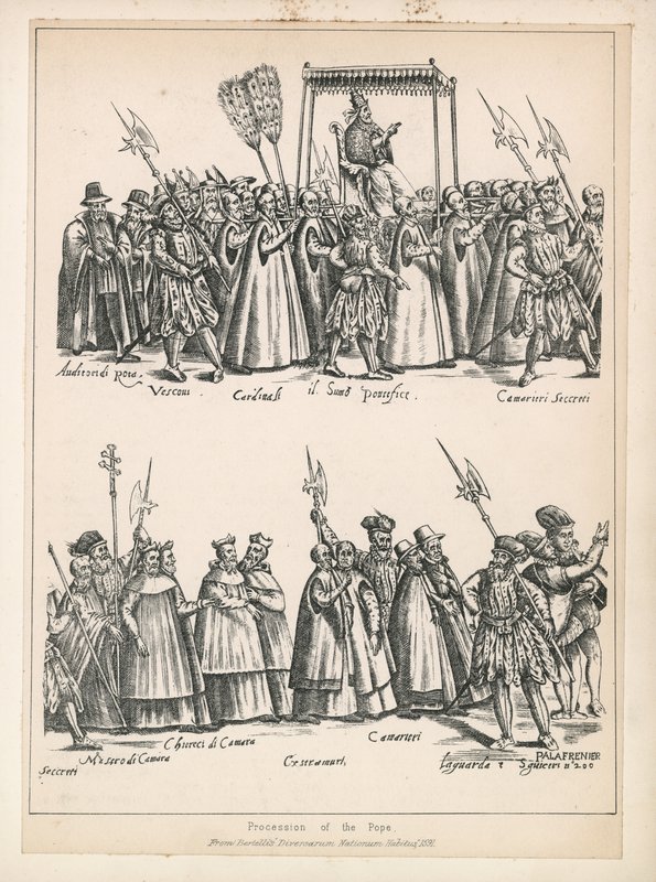 Prozession des Papstes von English School