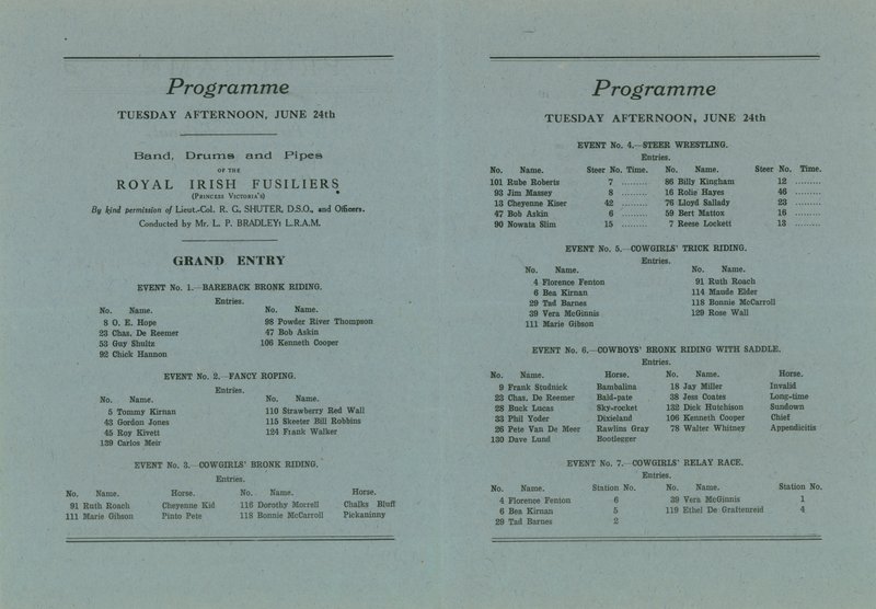 Programm für das erste internationale Rodeo von English School