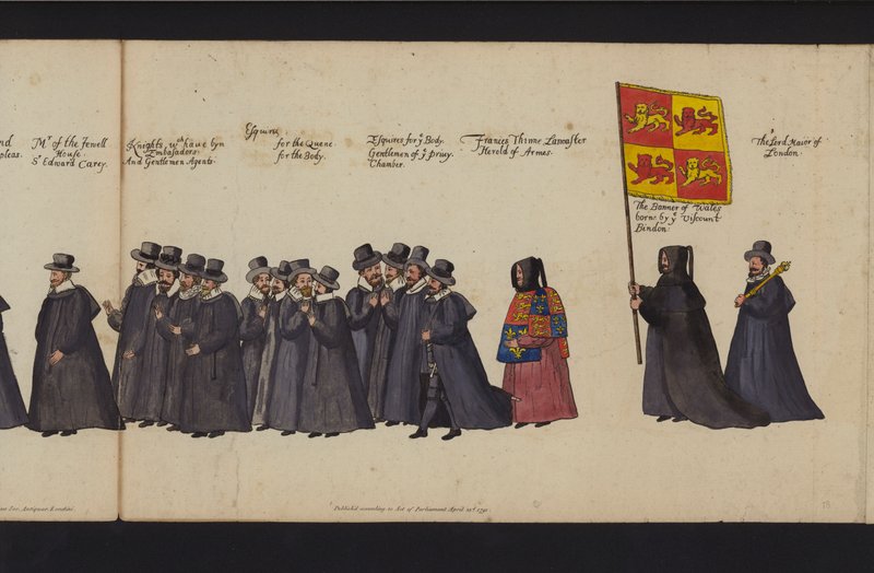 Begräbnisprozession von Königin Elisabeth I. von English School