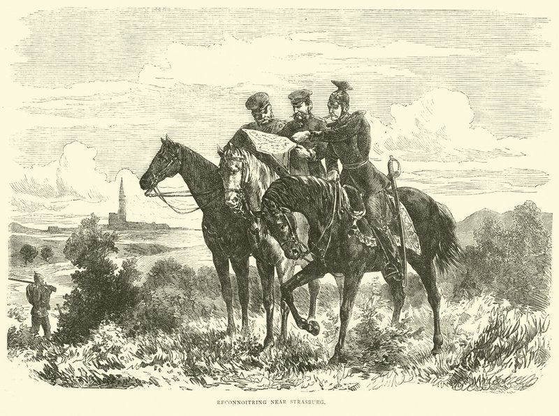 Erkundung in der Nähe von Straßburg, September 1870 von English School